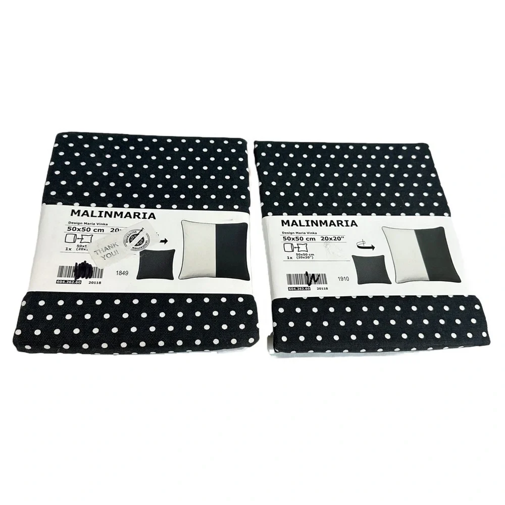 NWT Ikea Malinmaria Pair Polka Dot‎ Accent Pillow Covers 20 x 20”